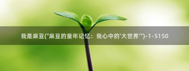 麻豆 专区：我是麻豆(\